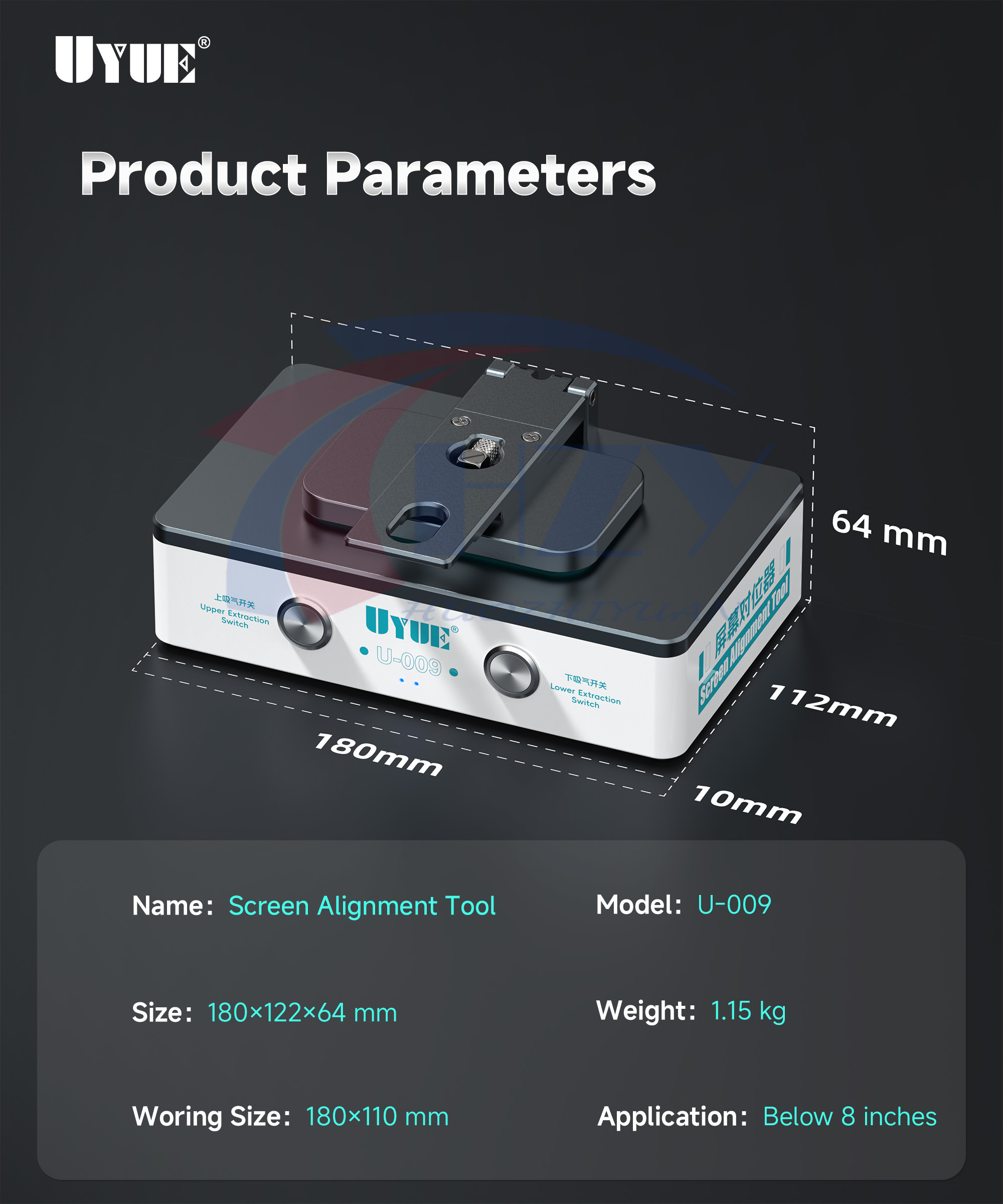 Screen Alignment Tool - Strumento di Allineamento Schermo UYUE U009